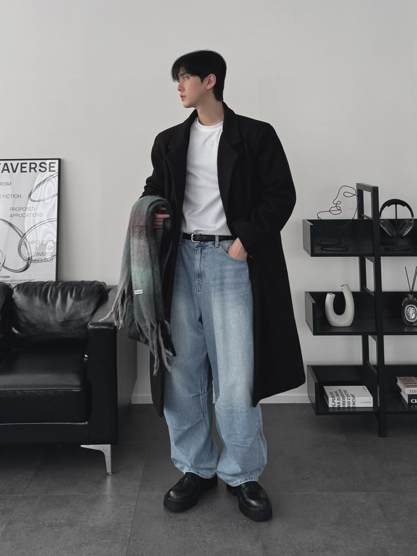 하객룩 두꺼운 울 모직 캐시미어 롱코트 오버핏코트 2color 상세 이미지 62