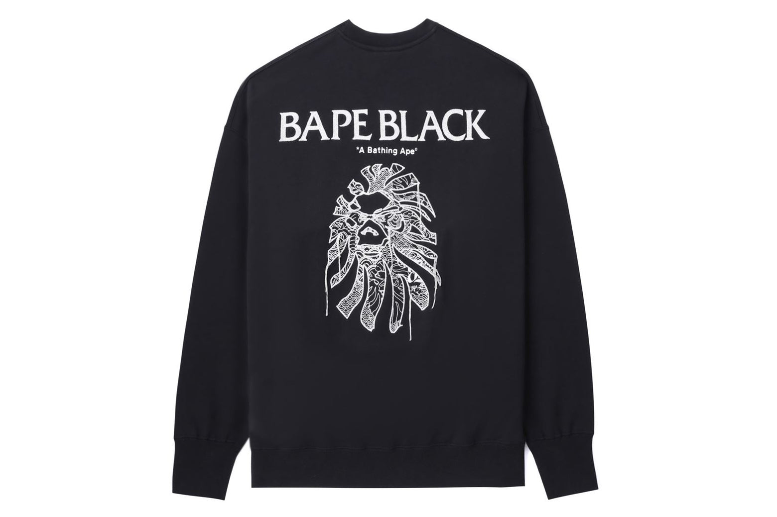 베이프 긴팔티 BAPE BLACK EMBROIDERY SWEATSHIRT 1K70-113-302 - 상세 이미지 2