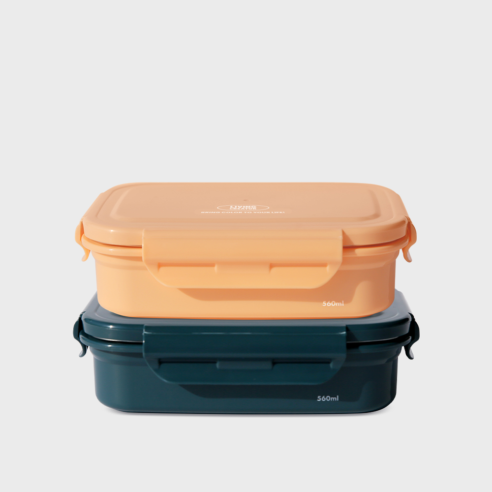 3종 세트 국내제조 칸막이 도시락통 컬러스텐용기 지켜텐 560ml 3컬러 세트 - 상세 이미지 5