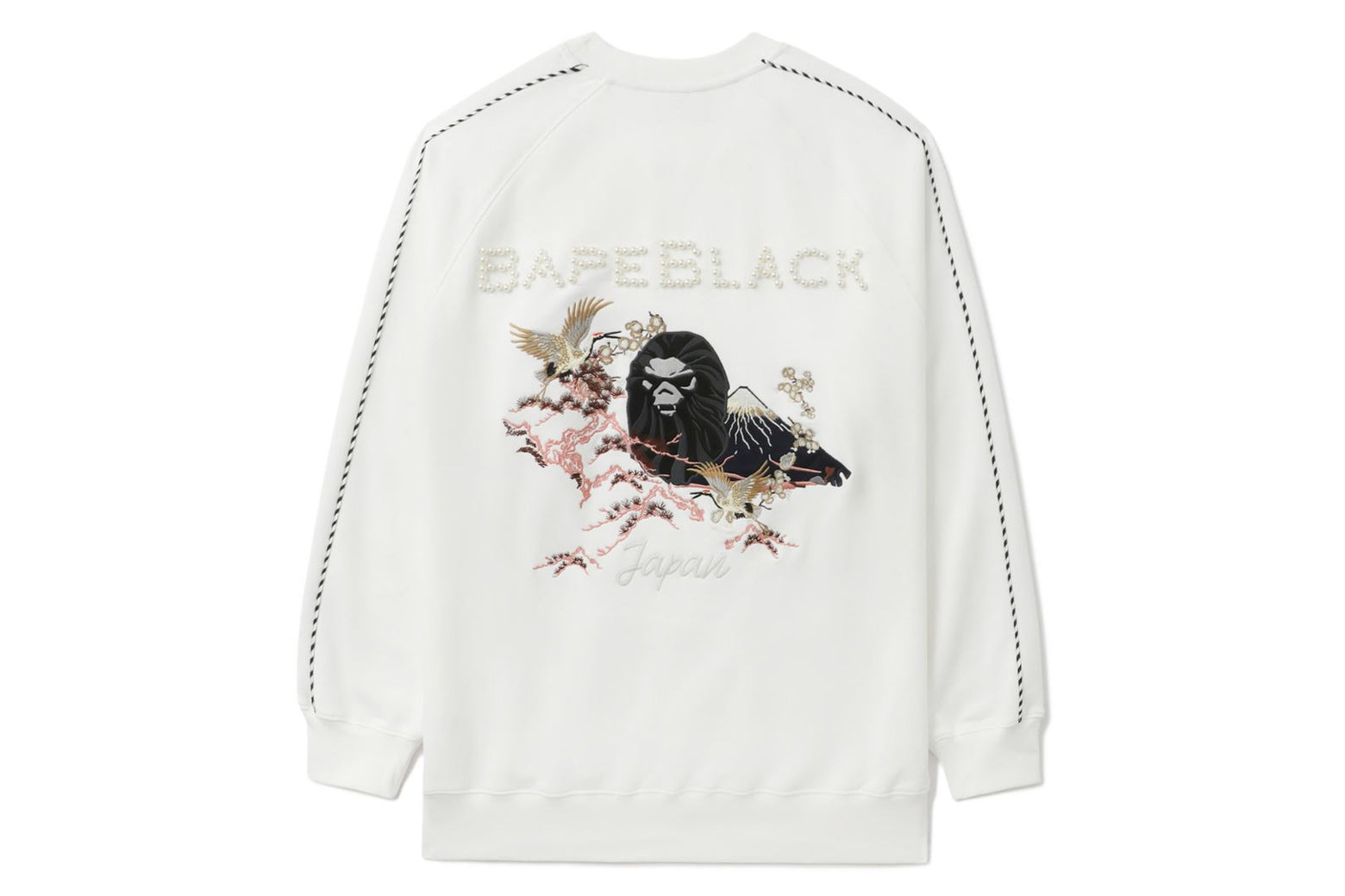 베이프 긴팔티 BAPE BLACK EMBROIDERY SWEATSHIRT 1K70-113-301 - 상세 이미지 4