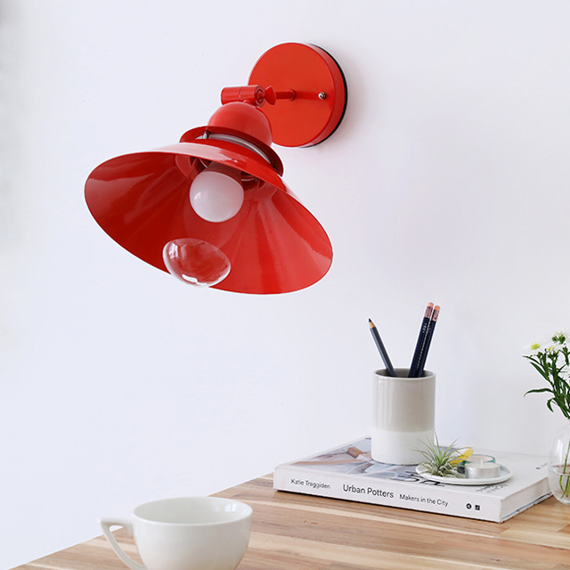 EUCLID 벽등 E26 KS2079W 레드 + E26 LED 스마트전구 9W 컬러 세트 - 상품 이미지