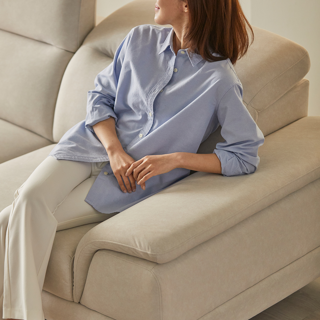 [특판행사] 아크 루카스 패브릭 소파 이지클린 갤럭시원단 스툴 스툴미포함, 아이보리, 3인용