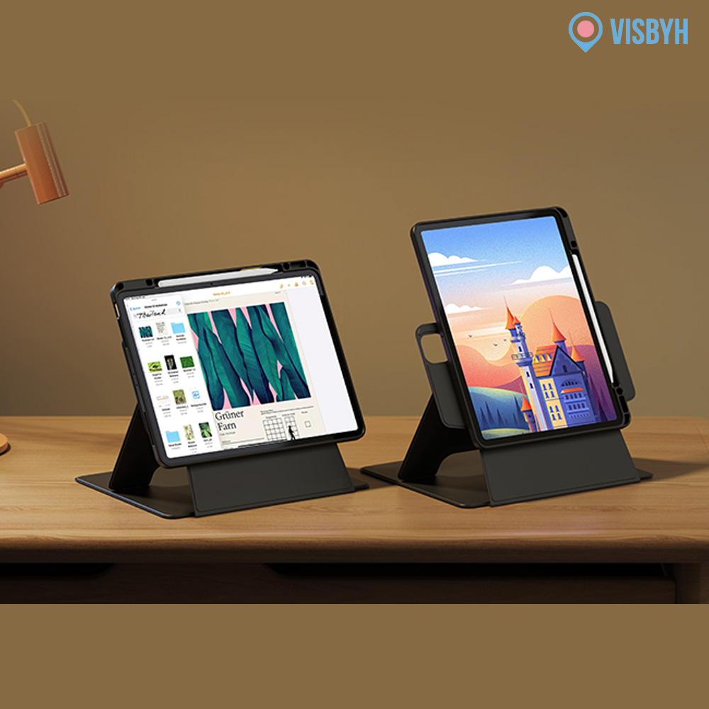 비스비 플렉스뷰 마그네틱 케이스/ 가로세로회전스탠딩/ 다크 그레이, 아이패드프로11 4세대 3세대 2세대 - 상세 이미지 2