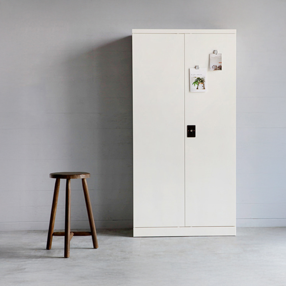 [철제] STALON 캐비넷 2문 락커 9101830 4단, 라이트그레이 8367.9416