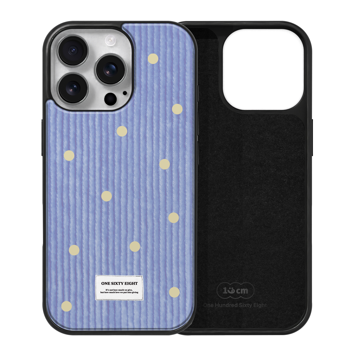 아이폰16 프로 맥세이프 케이스 하드 스웨이드 옐로우 도트 패턴 - 상세 이미지 2