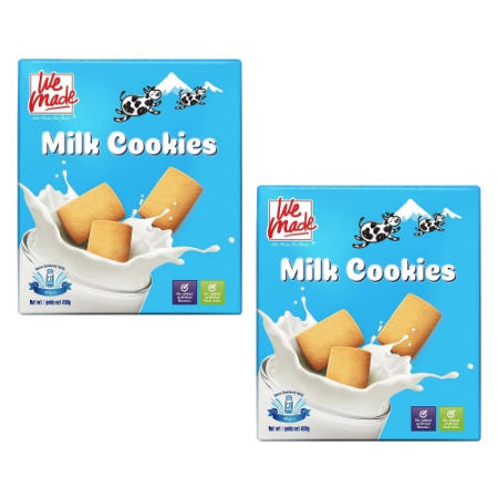 [자체제작]위메이드 밀크쿠키 960g (480g x 2) 간편한 맛있는 간식 탕비실 디저트 티타임 캠핑 과자