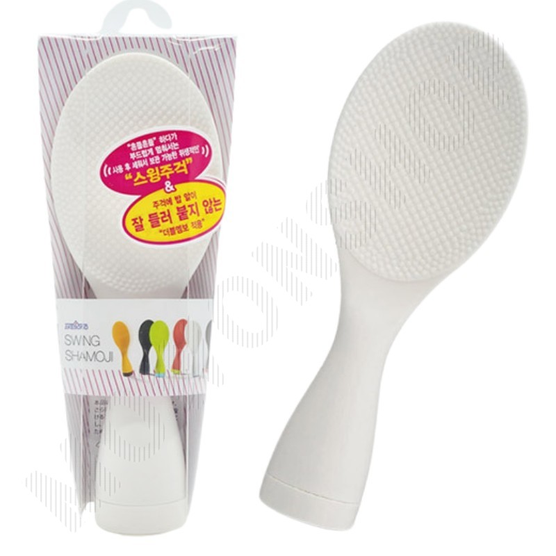 일본 밥주걱 세우는 밥풀안붙는 스탠딩 일본 주걱 흰색