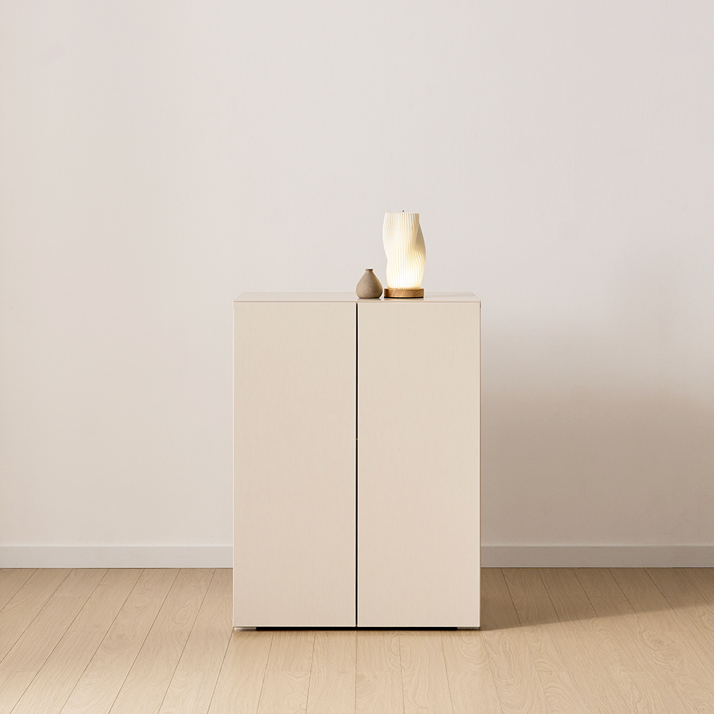 [기본형] 조아 수납장 모듈 다용도 거실 베란다 맘마존 (높은/일반형 600), 2단, 크림화이트 - 상세 이미지 2