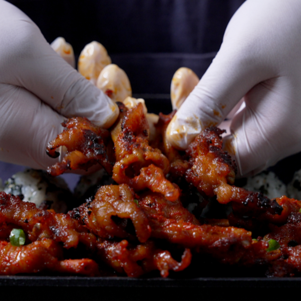 파인밀 튤립닭발 무뼈닭발 숯불 직화구이 술안주 캠핑음식