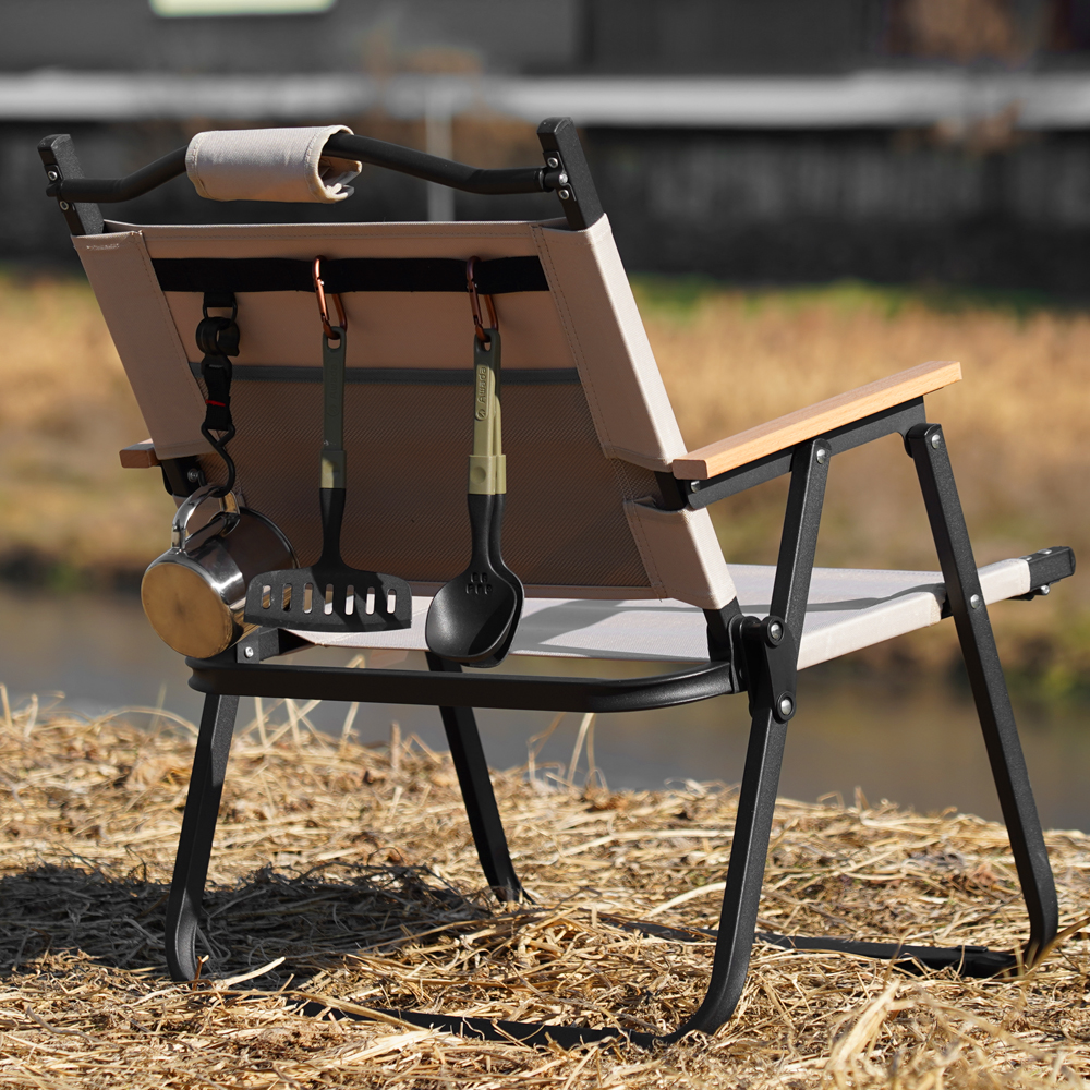 로티캠프 감성 휴대용 경량 로우체어 접이식 캠핑의자 M, 탄, 2개