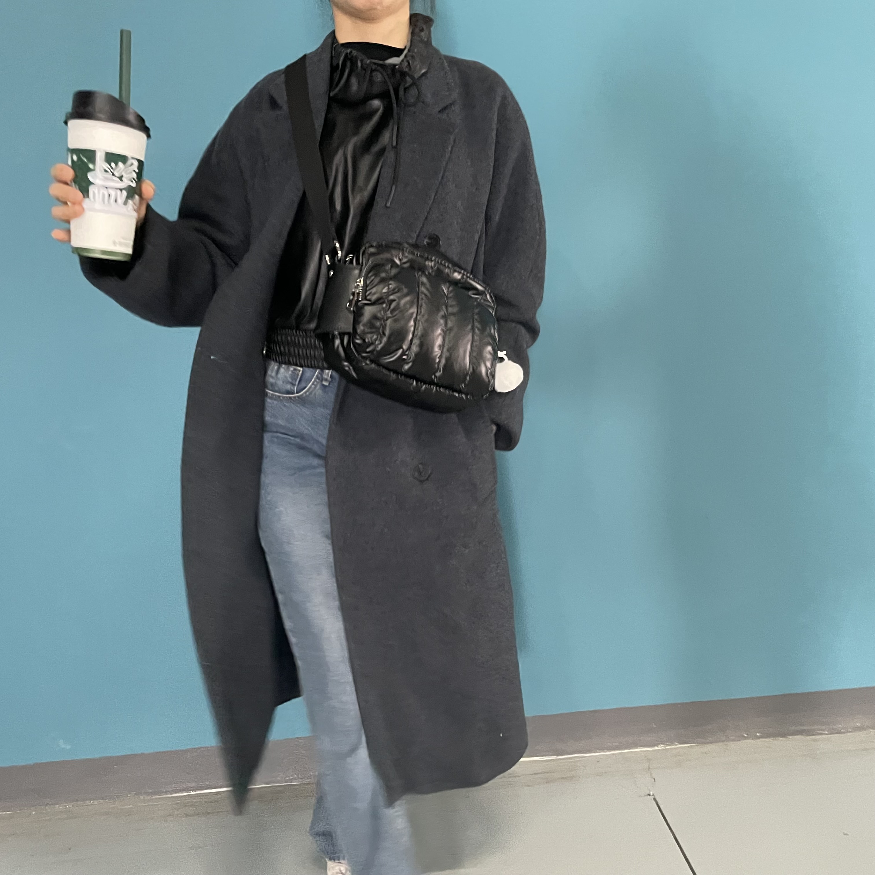 mddas 구름 패딩가방 여성 숄더백 호보 데일리 퀼팅 보부상 가방 나일론 미니 겨울