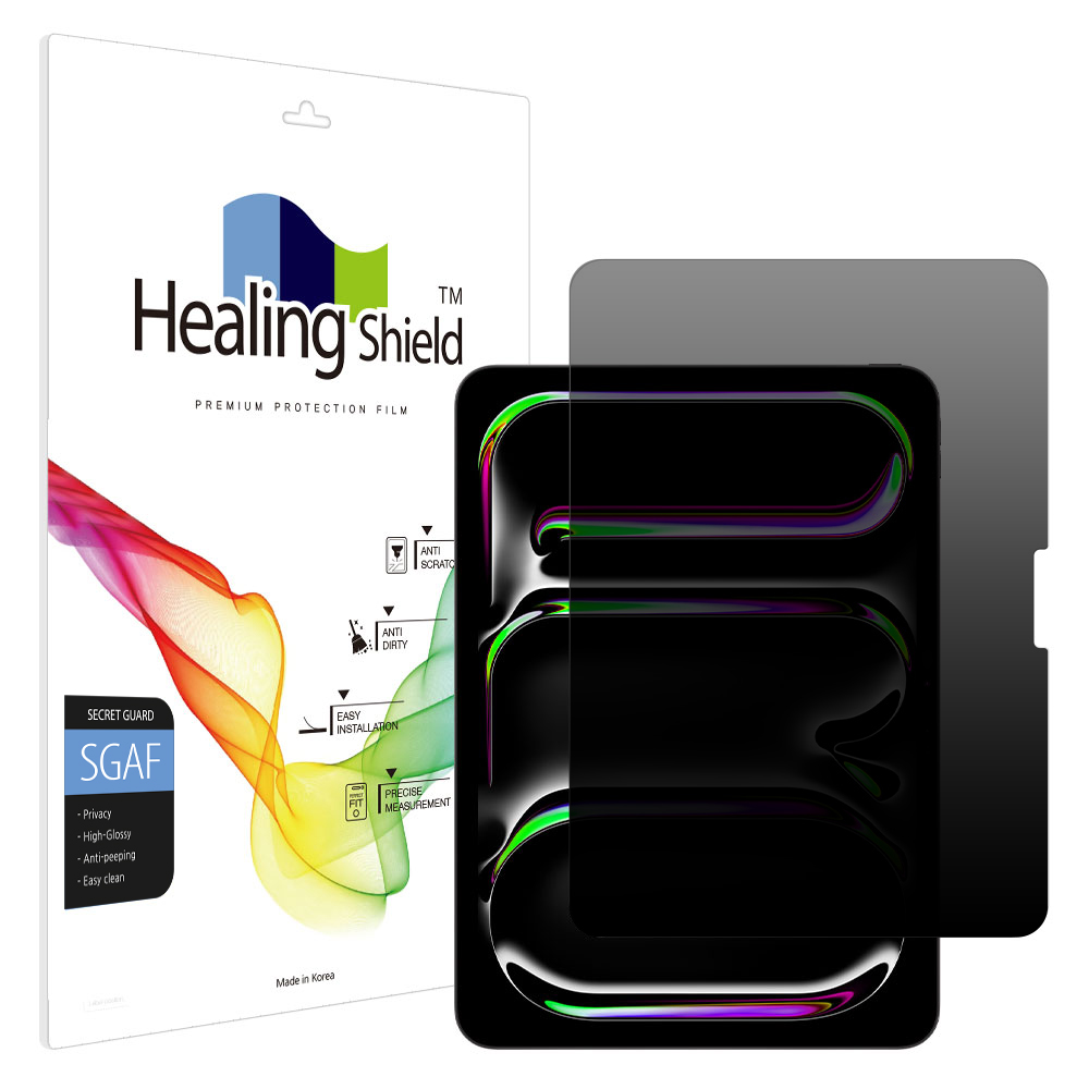 아이패드시리즈 프라이버시 사생활 보호 액정보호필름 아이패드 프로 27.9cm(11인치) M4 7세대, 1매입 - 상품 이미지