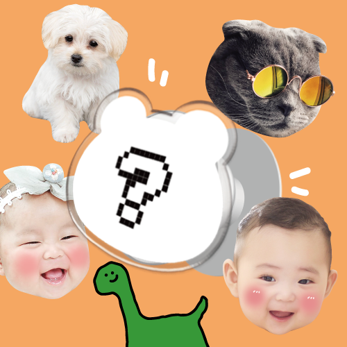 사진 강아지 아기얼굴 이지 그립톡텐드 제작 자유형 아크릴 스마트톡 투명그립 1개 제품 이미지