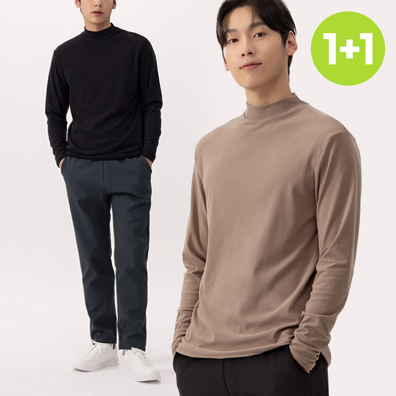 에버라스트 남성 기모 반목티 모크넥 + 윈터라이즈 본딩팬츠 - 상품 이미지