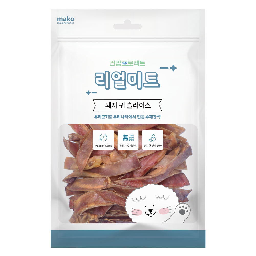 수제간식 리얼미트 돼지 귀슬라이스, 300g, 1개 - 상품 이미지