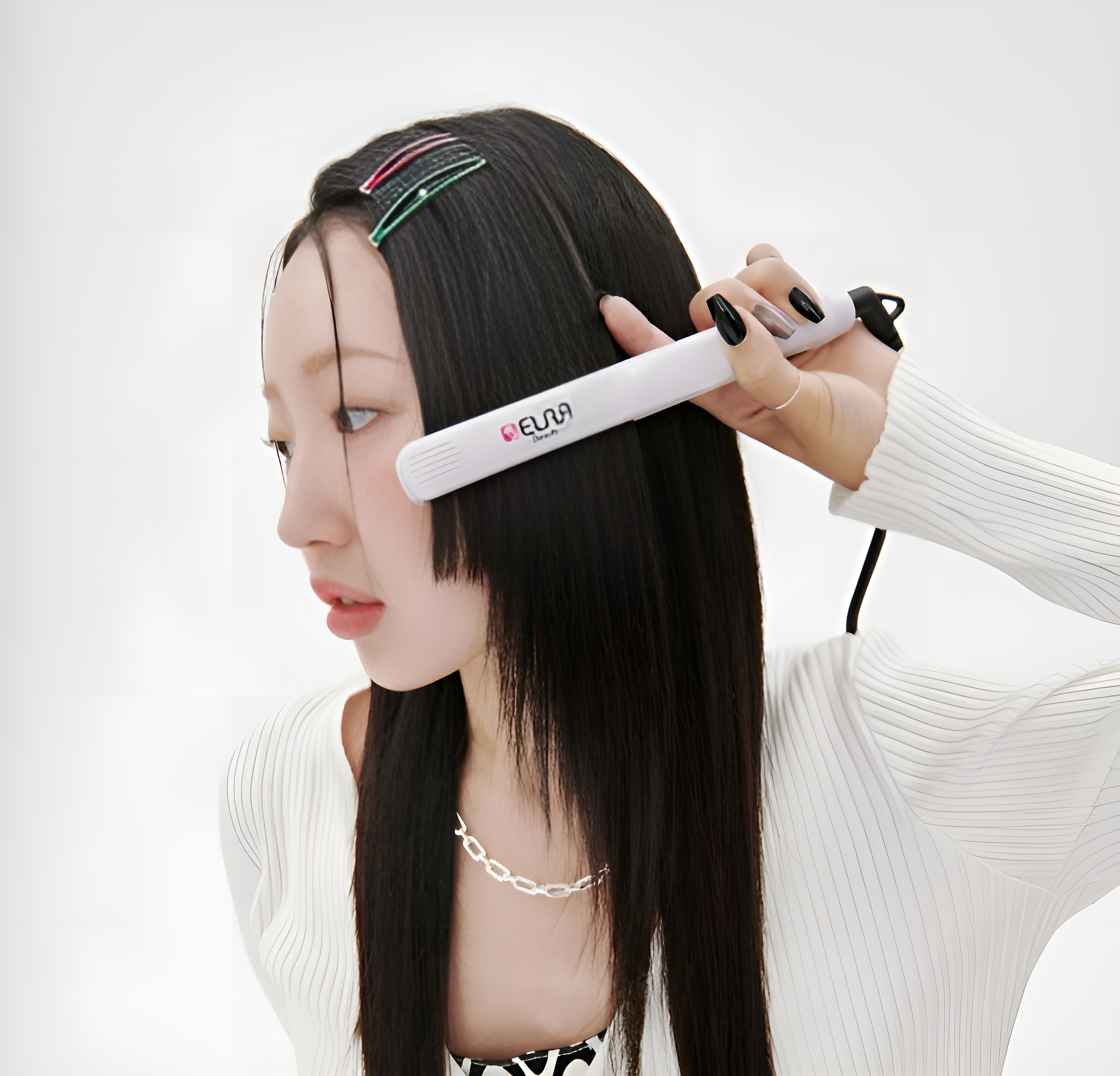 앞머리 미니 고데기 휴대용 미니매직기 소형 그린 컬러 스타일러 EHS-7421