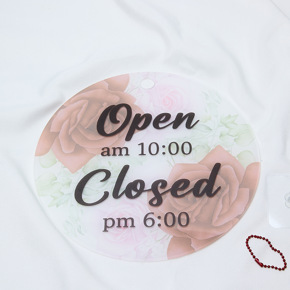 코메샵 오픈 클로즈 팻말 꽃피어나 빨강 Open Close 영업시간 브레이크타임 안내 이미지 8