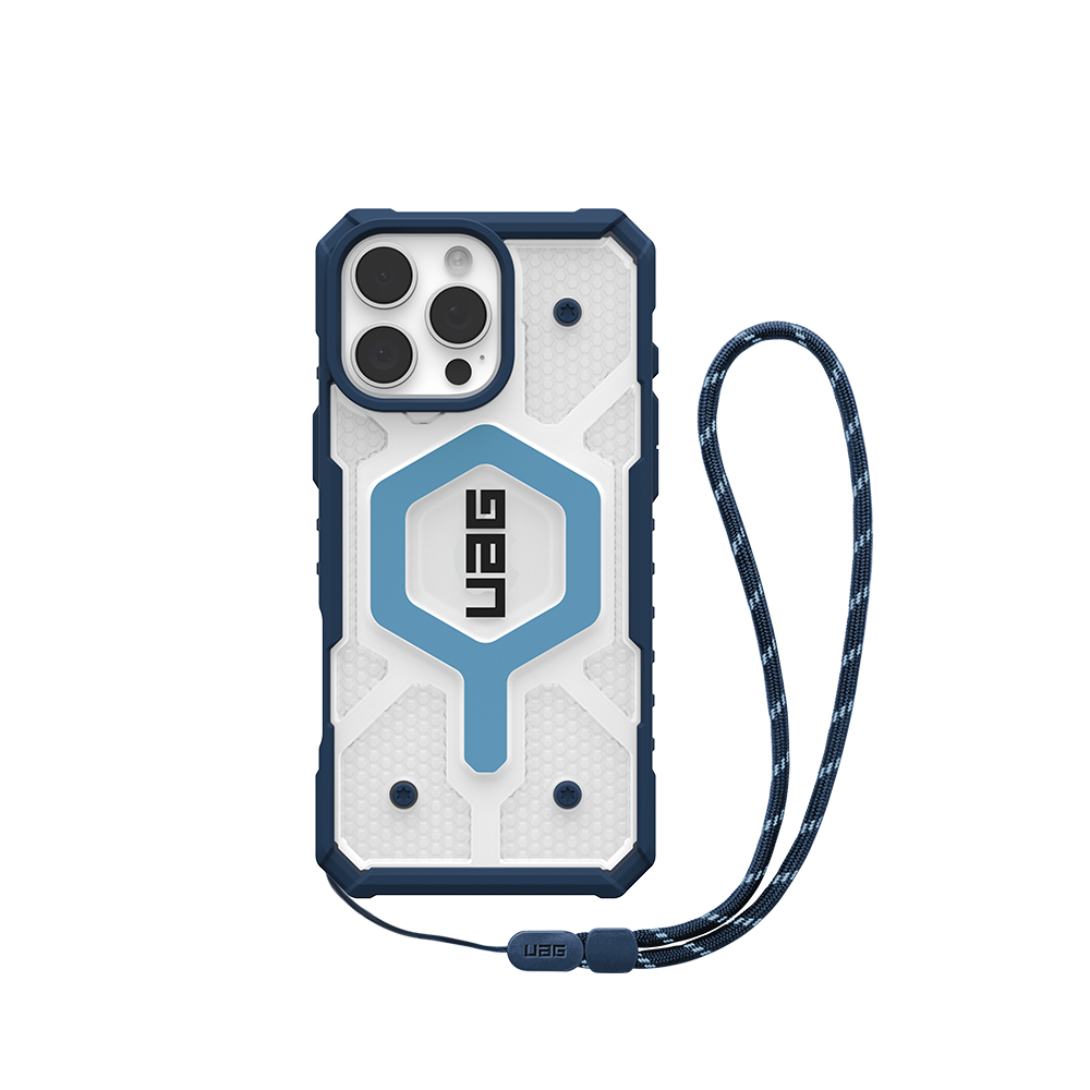 UAG 패스파인더 맥세이프 케이스 + 휴대폰 스트랩 번들 블루, 아이폰16 프로 - 상품 이미지