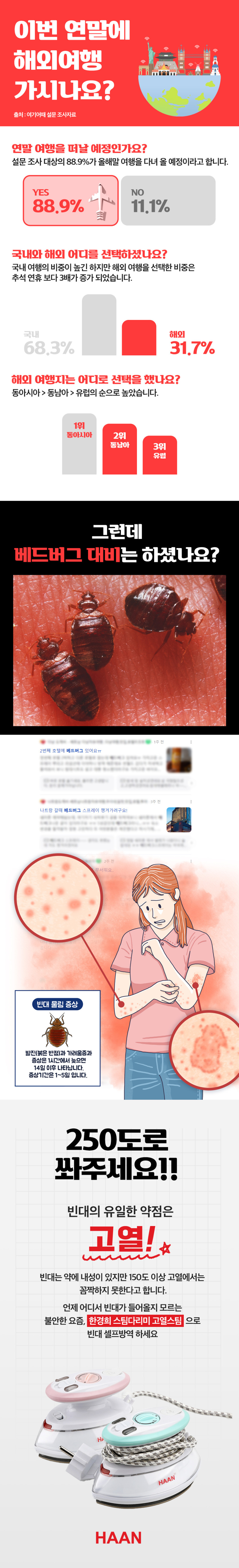 한경희 250도 여행용 스팀다리미 HS 미니 휴대용 소형 핑크 판매처 상세 정보 이미지 2