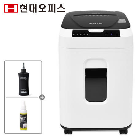 현대오피스 자동급지 문서세단기 PK-203AF 오일 + 정전기스프레이 자동 파쇄기 200매 세단