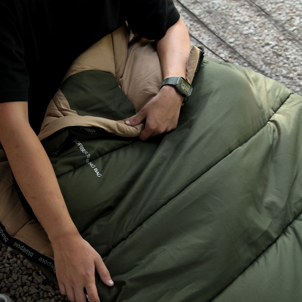 블루폴 인첸트 침낭 머미 백패킹 차박 사계절 겨울 캠핑침낭 2100g, 카키