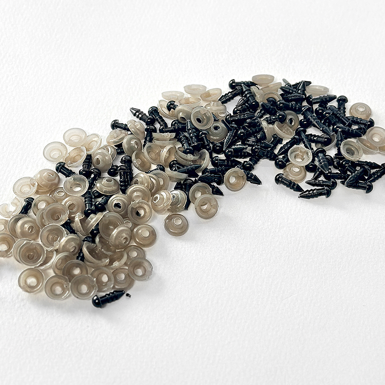 (DIY) 5mm 나사형 블랙 인형눈 (약 95개-100개) 이미지 4