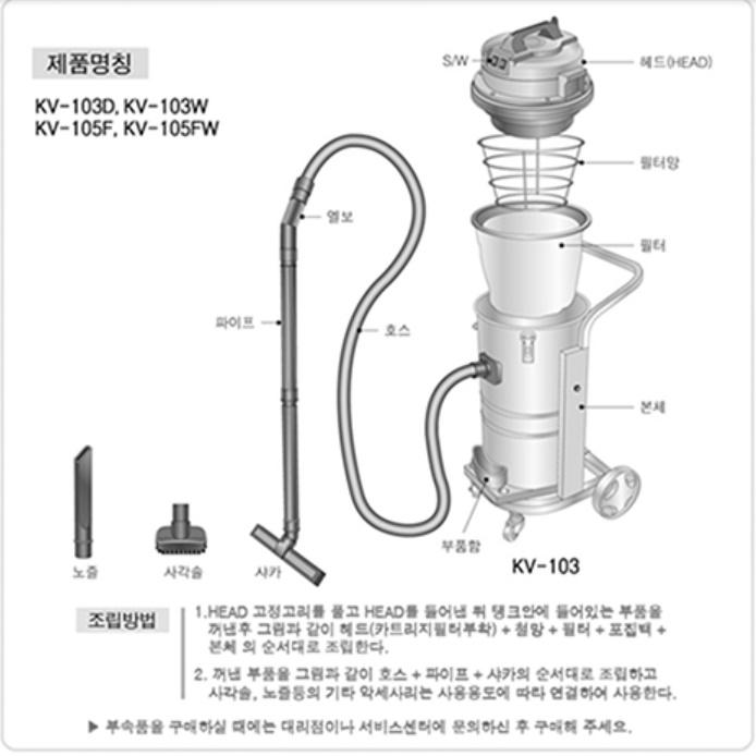흡입력좋은청소기 75L 공장청소 2모터 대용량 산업용청소기 - 상세 이미지 5