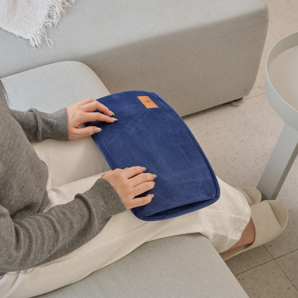 대형 파우치 온수 온열 찜질기 충전식 전기 찜질팩 복부 배 허리 생리통 그레이