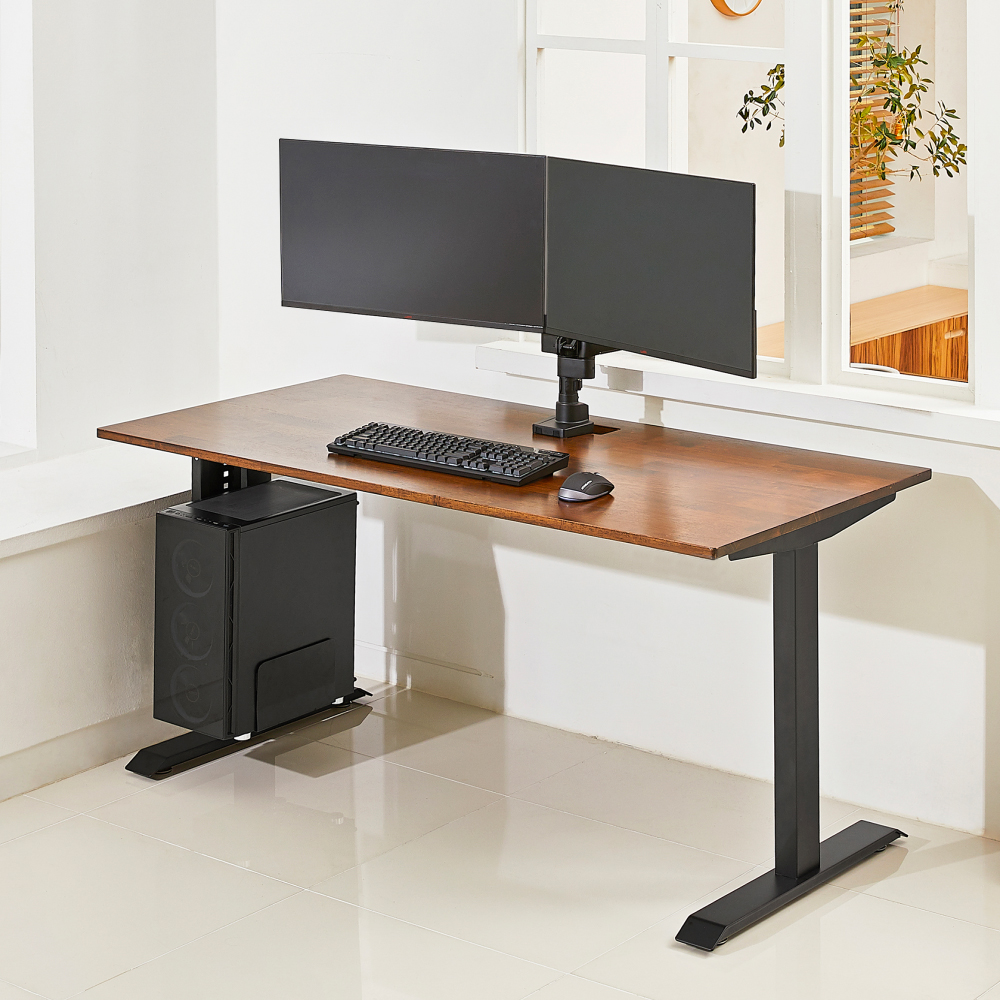 루나랩 원목 컴퓨터 게이밍 책상 1인용 모던 다크 일반 블랙 1200mm