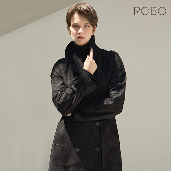 [로보] 스웨이드 더블버튼 롱 트렌치 코트 CCO24C160 이미지 6