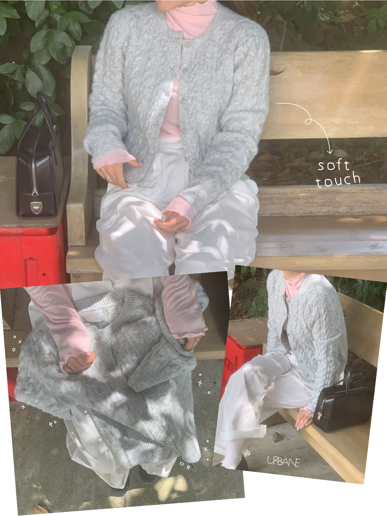 ✨후기극찬!💕URBANE MADE💕 조이 크롭 케이블 알파카 꽈배기 가디건 (3c) 상세 이미지 34
