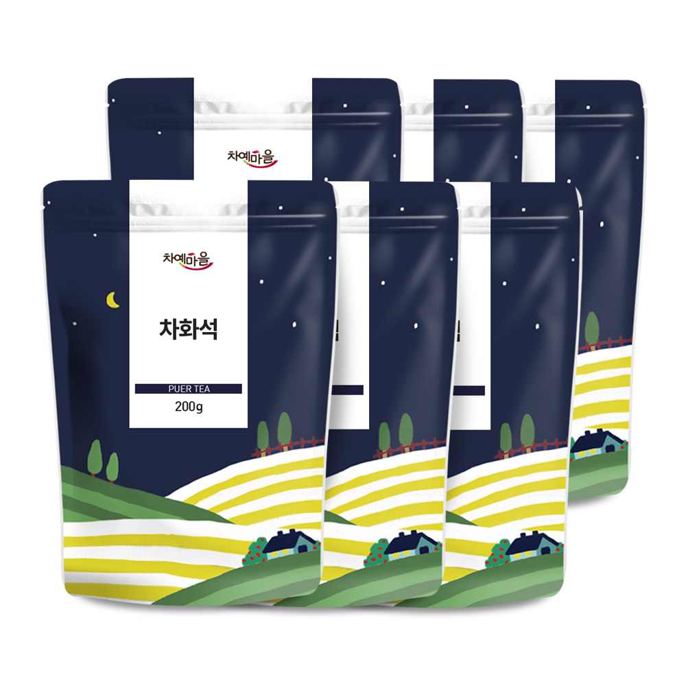 차예마을 보이차 쇄은자 차화석 보이숙차 200g, 6개 - 상품 이미지