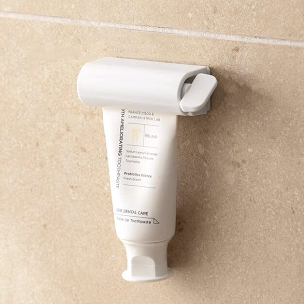 [단독] 1+1 탈부착 자석 치약걸이 튜브링거 태엽식 무타공 치약 정리 디스펜서 거치대