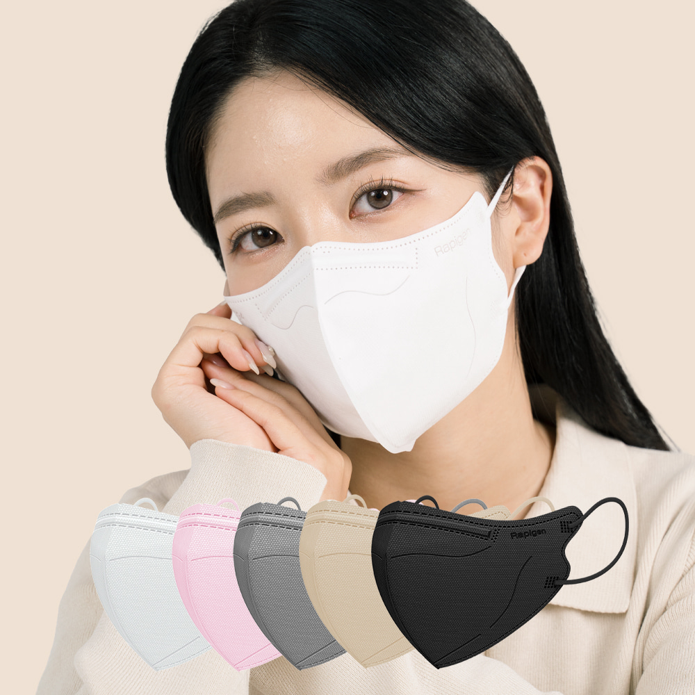 래피젠 마스크 KF94 솔리드 새부리형 50매