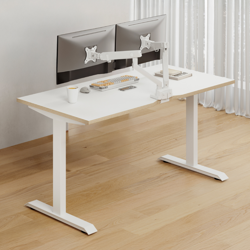 루나랩 컴퓨터책상 데스크 화이트 우드 엣지형 화이트 1200