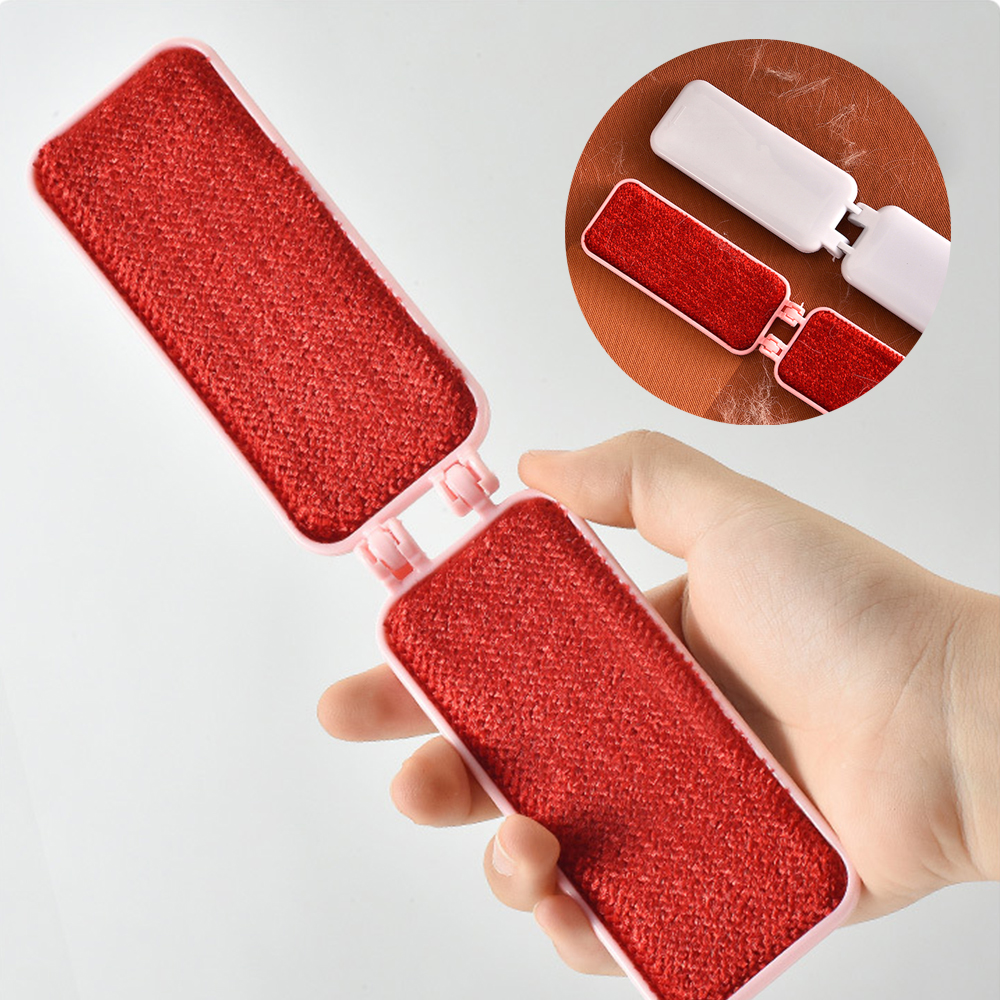 휴대용 접이식 옷솔 양면 코트 이불 쇼파 침구 브러쉬 애견 강아지 고양이 털 제거 먼지 먼지클리너