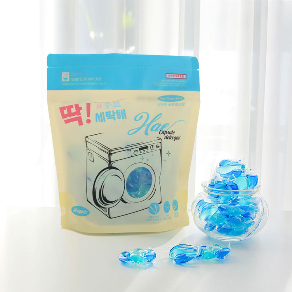 청소캡슐 딱세탁해 1세트 60개 드럼 통돌이 액체 캡슐세제