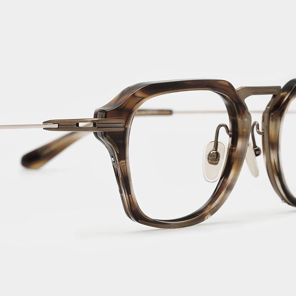 아키하루 9088 티타늄 사각 호피 뿔테 남자 여자 블루라이트차단 시력보호 패션 안경