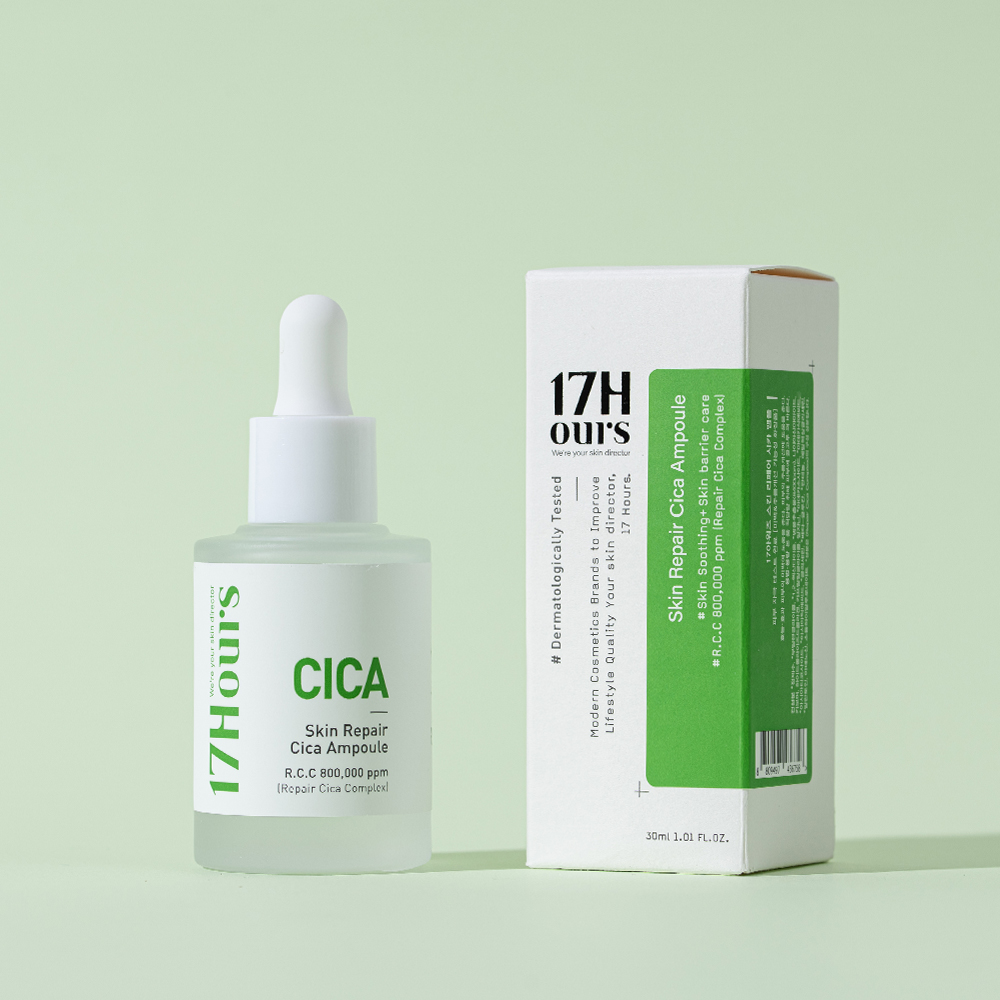 17아워즈 스킨 리페어 시카 앰플 30ml 고농축 진정 병풀 세럼 이미지 7