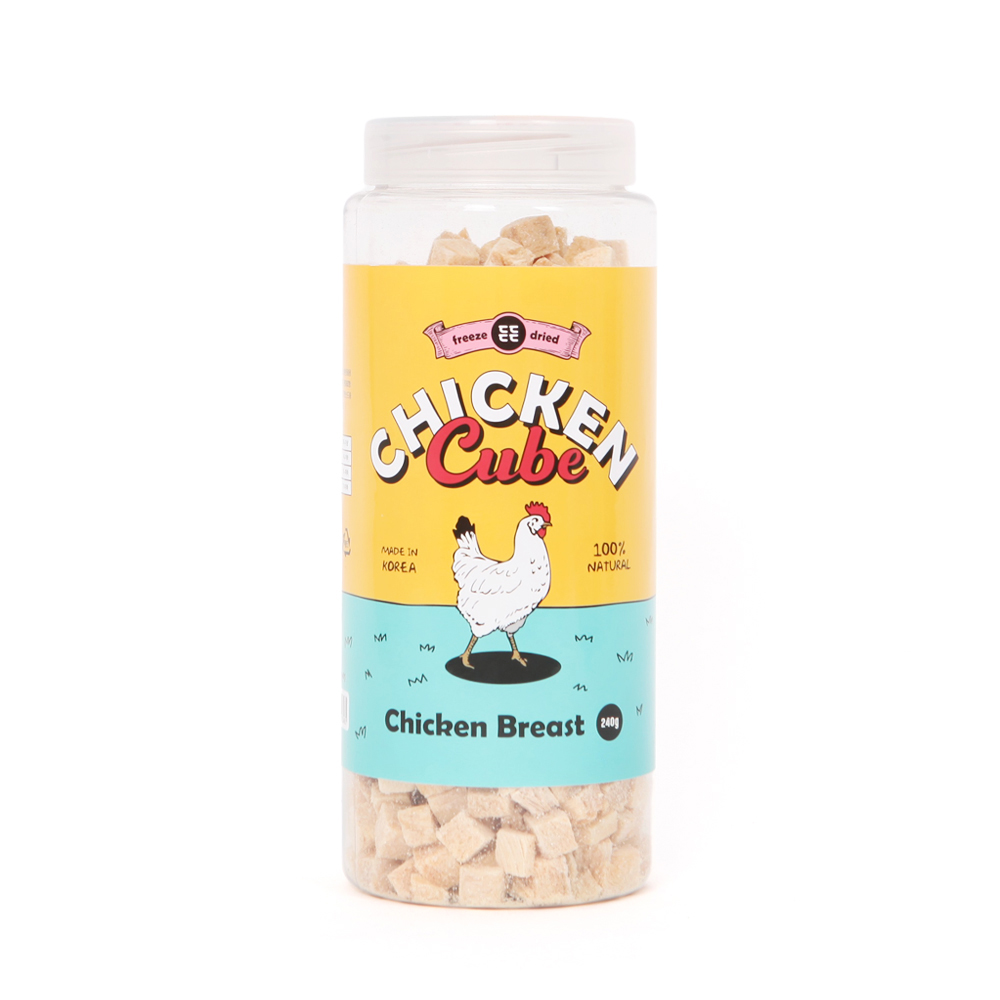 [오늘출발] 든든큐브 동결건조 대용량 고양이 트릿 간식 무염 닭가슴살, 240g, 1개 이미지 2