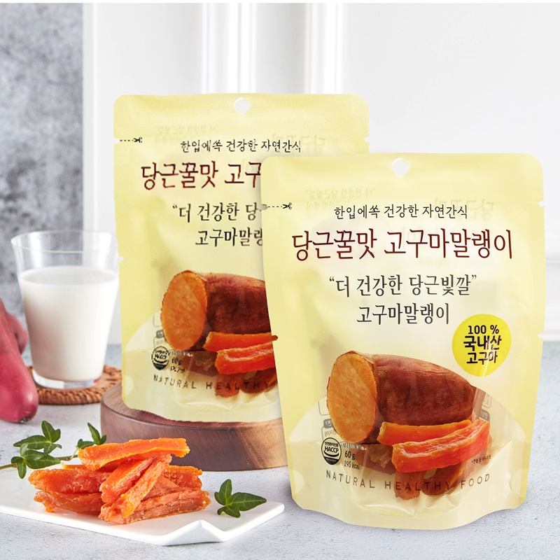 [N배송]해뜨온 수제 꿀맛 고구마 말랭이 60g 3종 이미지 3