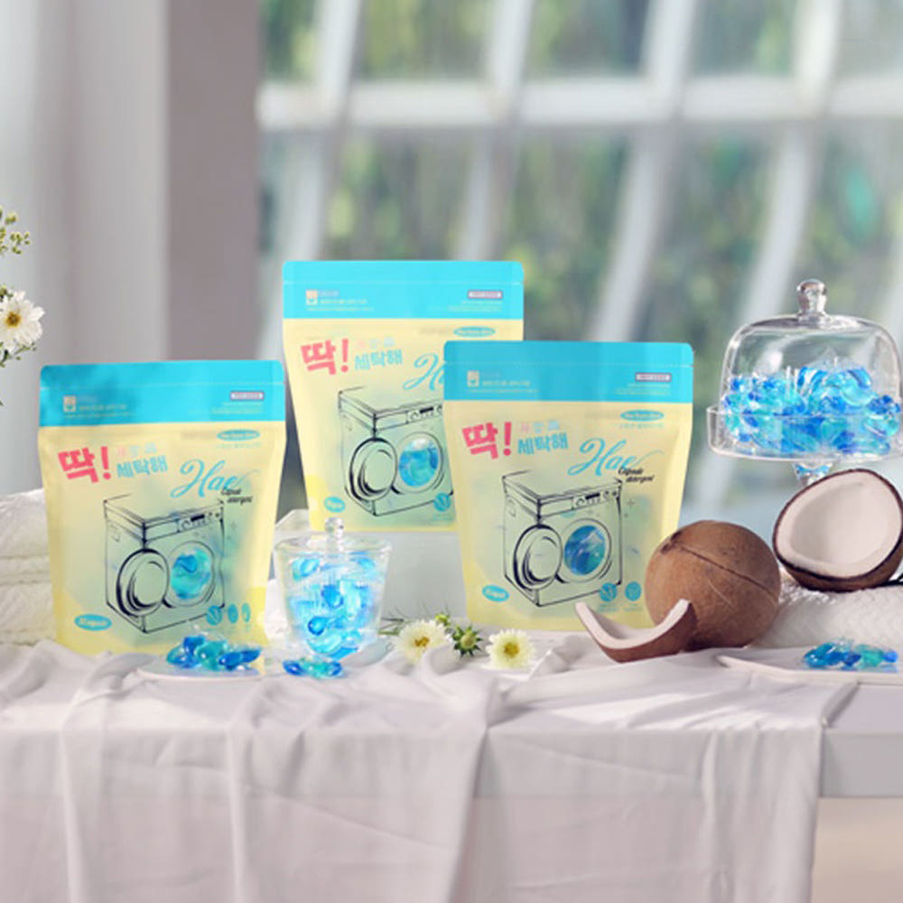 청소캡슐 딱세탁해 클리너 드럼 통돌이 액체 캡슐세제 2세트 120개