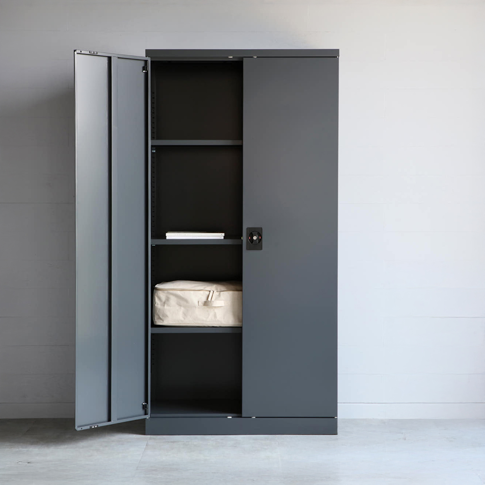 [철제] STALON 캐비넷 2문 락커 9101830 4단, 라이트그레이 8367.9416