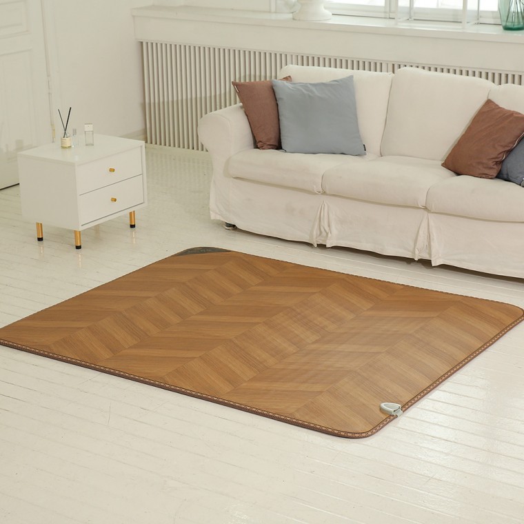 한일의료기 전기장판 우드 17mm 소형 무자계 거실전기매트 온열매트