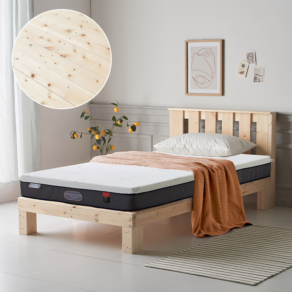 슈퍼싱글 침대 세트 원목 조립식 저상형 SS