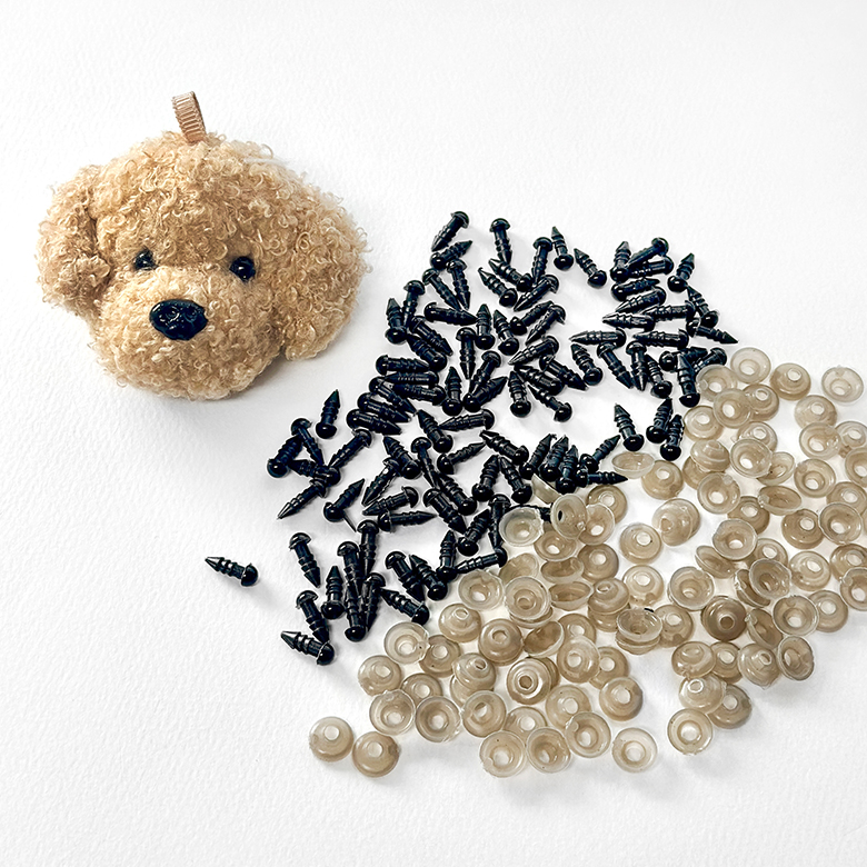 (DIY) 5mm 나사형 블랙 인형눈 (약 95개-100개) 이미지 2