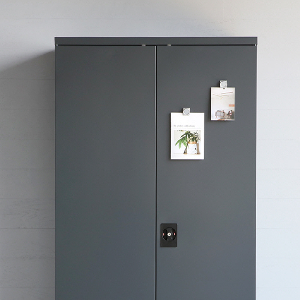 [철제] STALON 캐비넷 2문 락커 9101830 4단, 라이트그레이 8367.9416