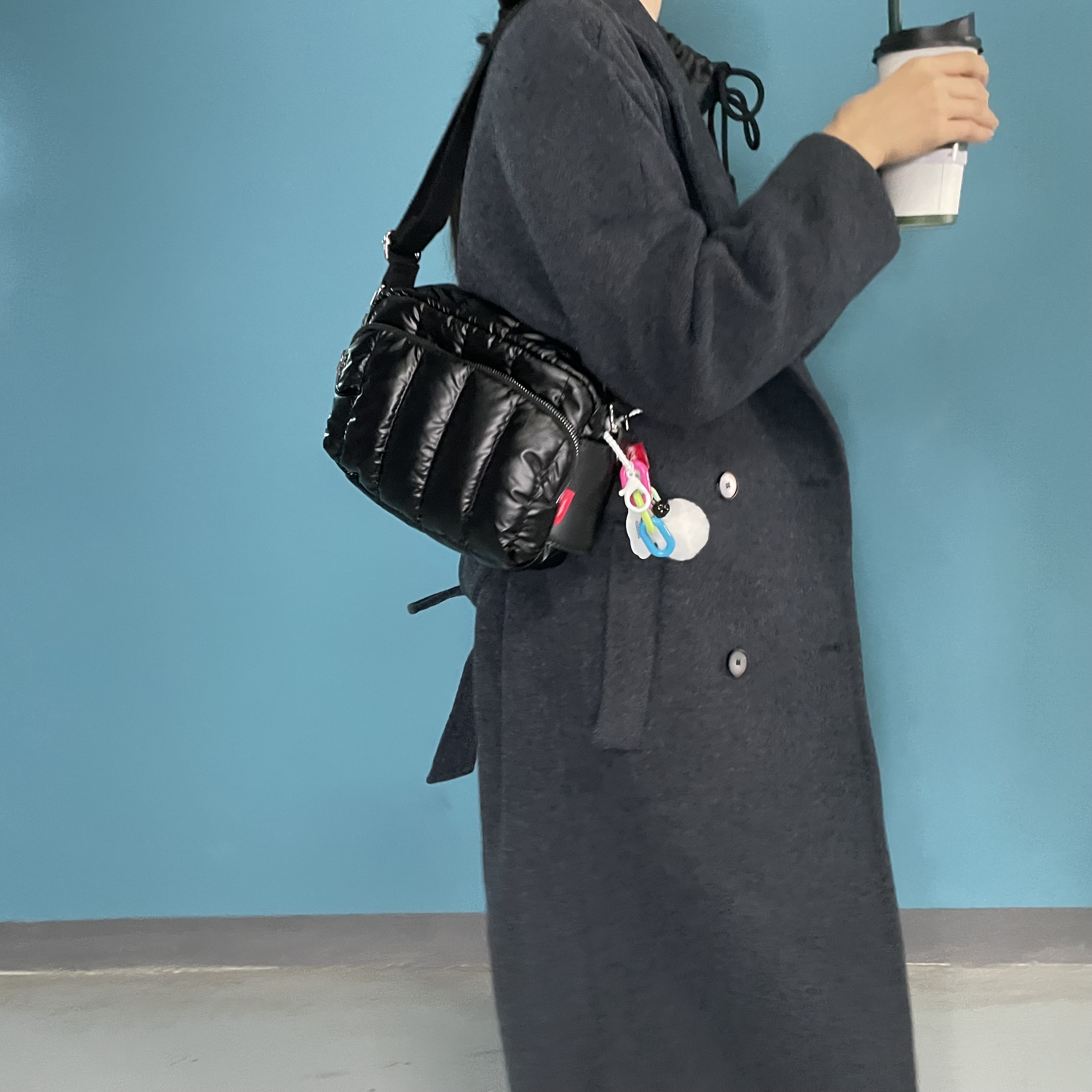 mddas 구름 패딩가방 여성 숄더백 호보 데일리 퀼팅 보부상 가방 나일론 미니 겨울