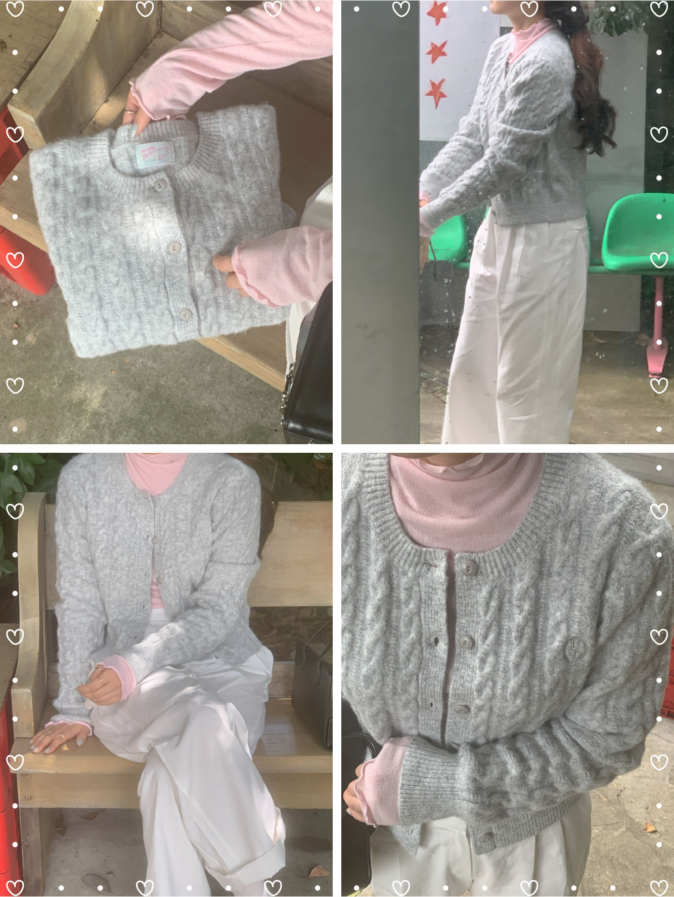 ✨후기극찬!💕URBANE MADE💕 조이 크롭 케이블 알파카 꽈배기 가디건 (3c) 상세 이미지 32