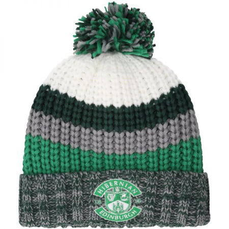 [해외]하이버니안 청키 스트라이프 폼폼 비니 모자 굿즈 클럽모자 - 그린 성인